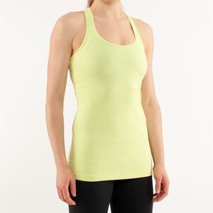 Lululemon Cool Racerback Tank Bright Lime Green Size 6 Reversible & Lightweight